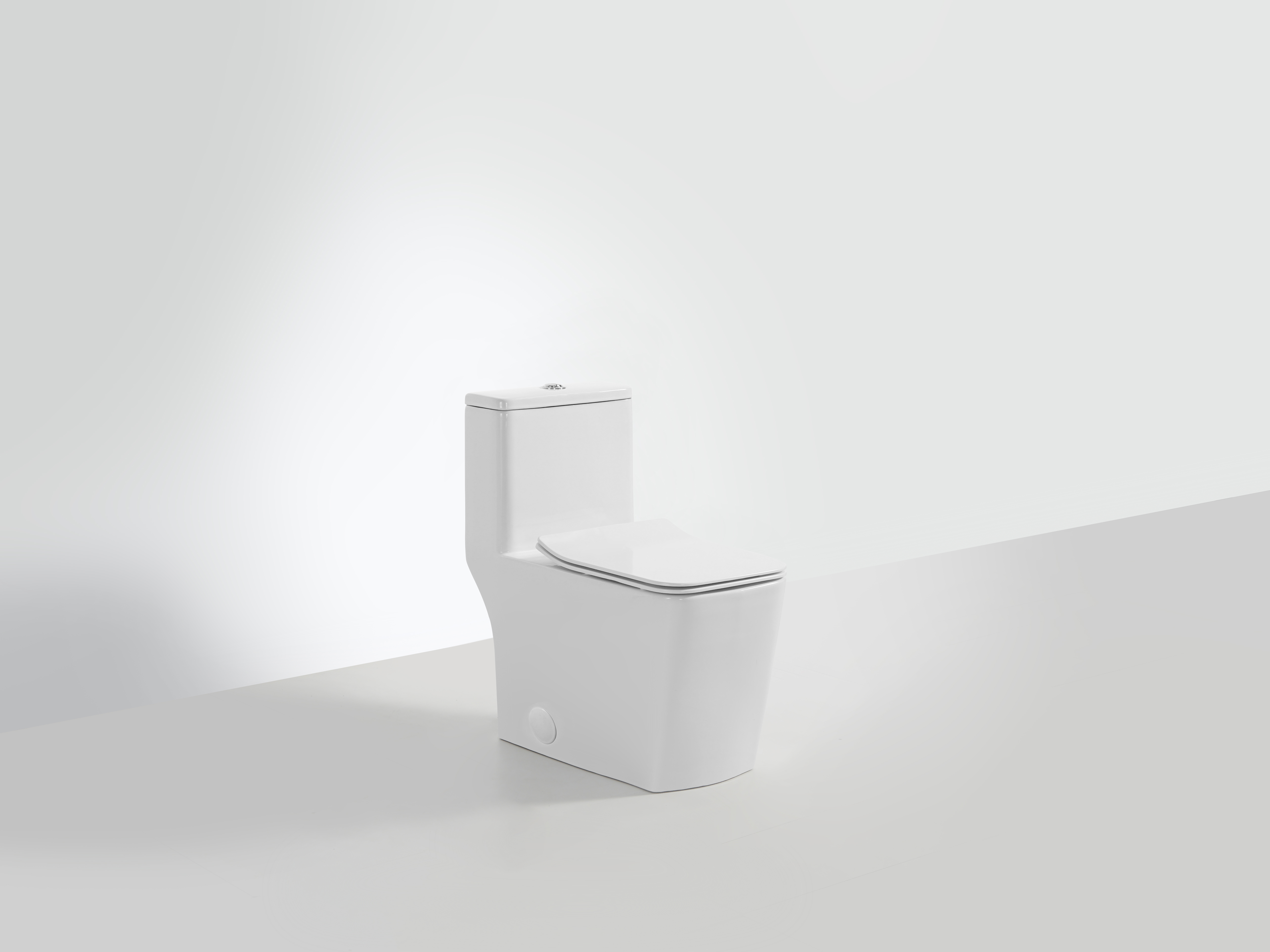 Toilette monopièce avec siège carré monobloc Onepiece toilet with